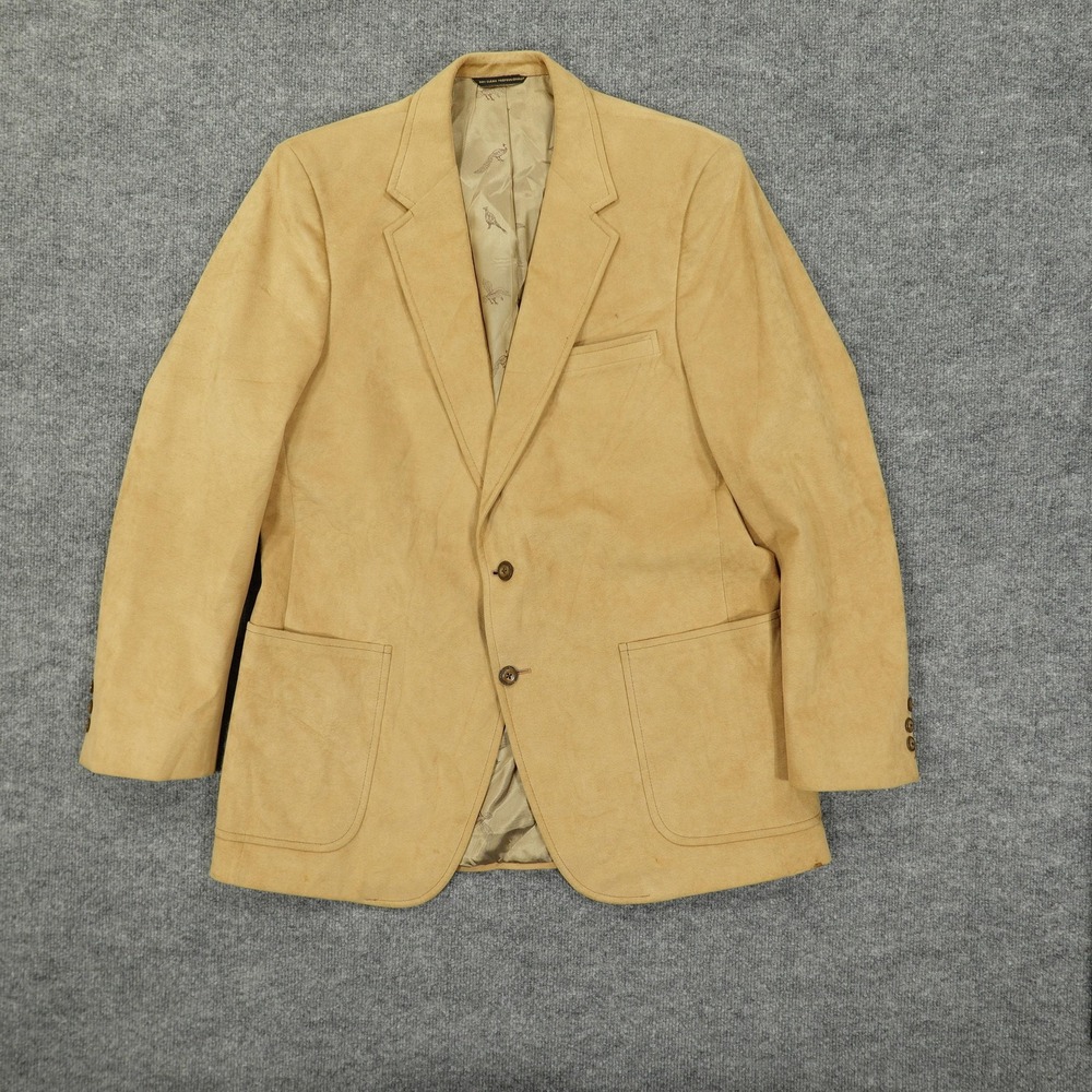 Vintage Westchester Blazer Mens 40 Tan Suede 2 Button Sport Coat Union Made‎